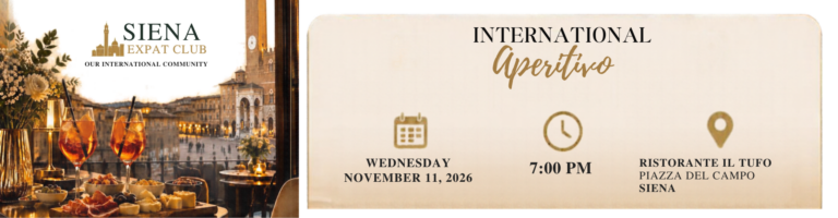 Siena expat event Nov 2026